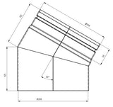 Peisrør Ø200mm 30° u/luke Sensotherm