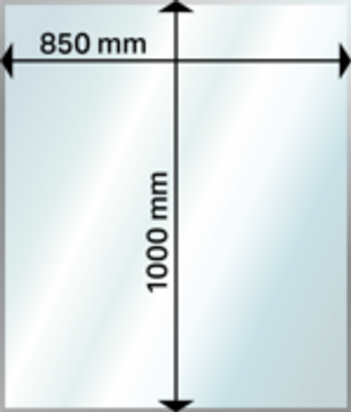 Aduro underlagplate rektangulær B85 x D100cm klart glass