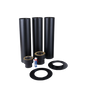 ECC 2.6 meter stålpipe Sort sømløs design