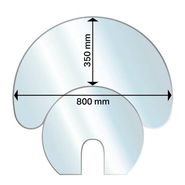 Aduro 9, Hybrid og 1 serie  glassplate halvmåne m/bunnplate